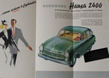 Borgward Hansa 2400 Modelprogram 1952 "Was gibt's Neues aus Bremen?" Carbrochure (0831)